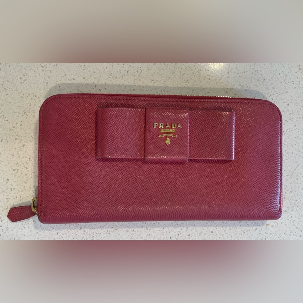 Prada Pink Wallet with Bow
